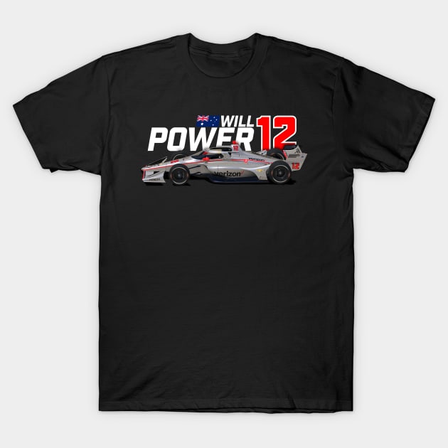 Will Power 2020 (white text) T-Shirt by Sway Bar Designs